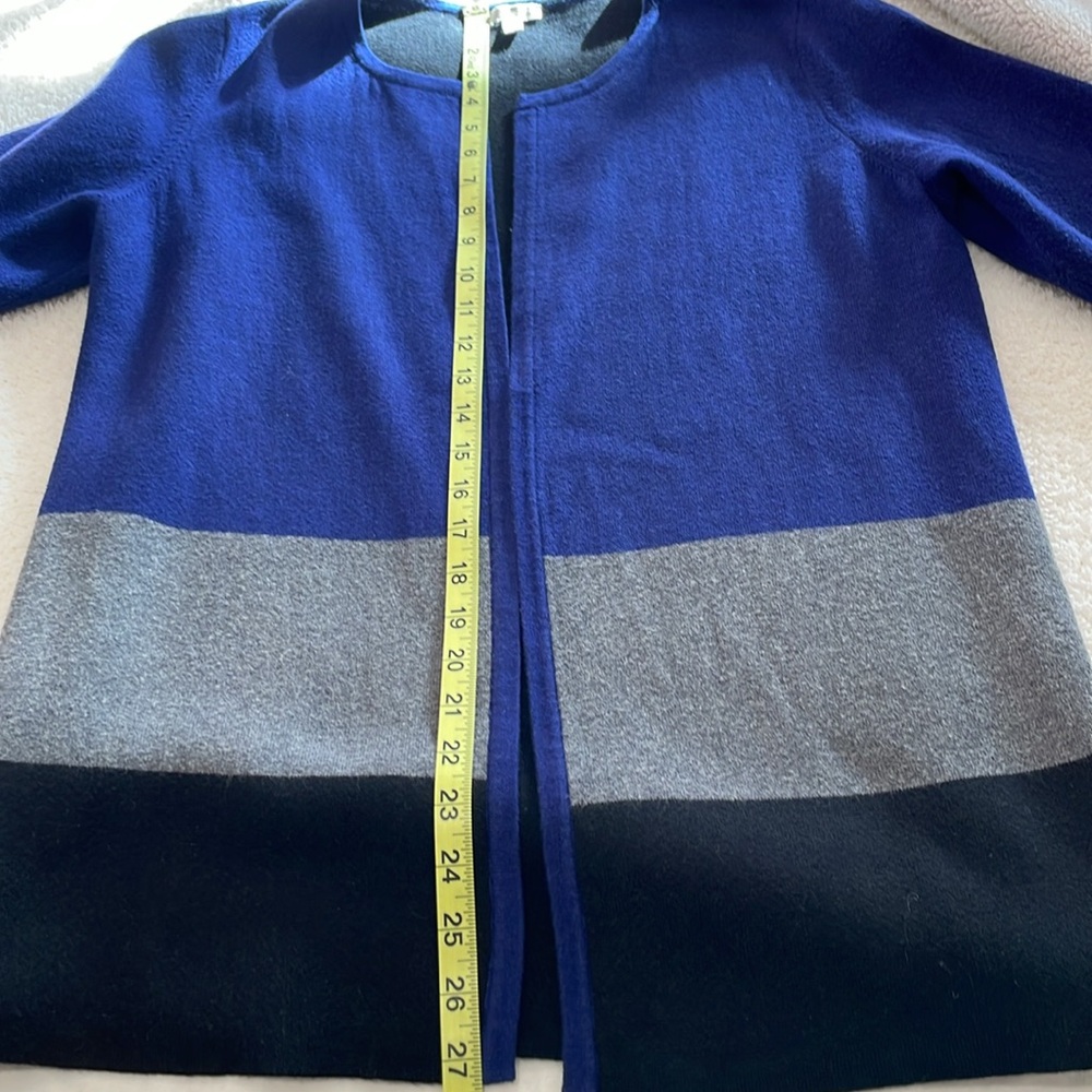 Talbots Color Block Open Cardigan Blazer Mp - image 6